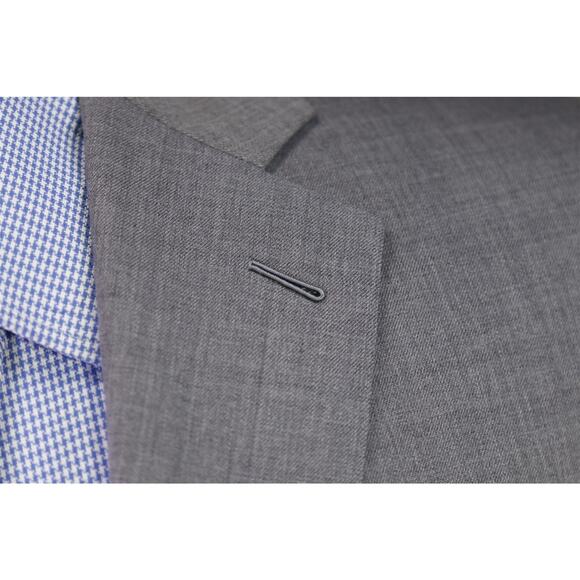 Knot Standard Custom Made Gray 2-Btn Super 130's Wool Blazer Jacket 38R - Picture 5 of 11